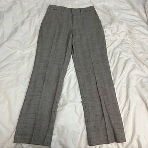 Uniqlo Smart Ankle Pants (2-Way Stretch) - S Black/White Plaid